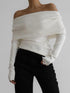 'Alora' Off Shoulder Soft Knit Top - Celes Fashion